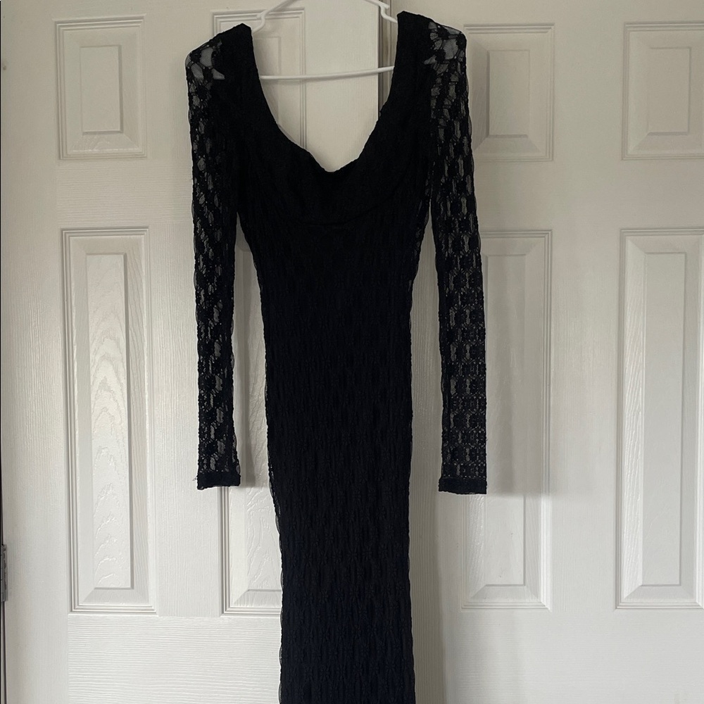Bardot Black Lace Dress